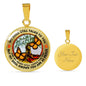 AG1308011 My Mind Still Talks To You Orange Monarch Butterflies Tree Of Life Luxury Necklace with Back Engraving