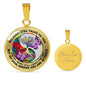AG2108010 My Mind Still Talks To You Purple Butterflies Yin Yang Tree Of Life Luxury Necklace with Back Engraving
