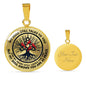 AG0608079 My Mind Still Talks To You Red Cardinals Black Celtic Knot Tree Of Life And Galaxy Luxury Necklace with Back Engraving