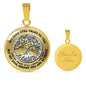 B0706039 My Mind Still Talks To You Six Yellow Butterflies And Metal Tree Of Life Luxury Necklace with Back Engraving