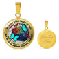 AG2008009 My Mind Still Talks To You Turquoise Butterflies Tree Of Life Luxury Necklace with Back Engraving