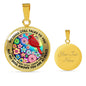 AG2408053 My Mind Still Talks To You Red Cardinals Flower Luxury Necklace with Back Engraving