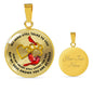 JL1807007 My Mind Still Talks To You Red Cardinals Golden Heart Paws Luxury Necklace with Back Engraving