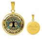 AG0608134 My Mind Still Talks To You Hummingbirds Black Celtic Knot Tree Of Life Luxury Necklace with Back Engraving