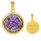 AG2608015 My Mind Still Talks To You Purple Butterflies Flower Luxury Necklace with Back Engraving