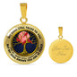 AG0608094 My Mind Still Talks To You Red Cardinals Gold Moon Tree Of Life And Galaxy Luxury Necklace with Back Engraving