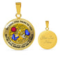 B0706066 My Mind Still Talks To You Blue Butterflies And Tree Of Life Sun And Moon Luxury Necklace with Back Engraving