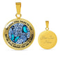 AG2608016 My Mind Still Talks To You Blue Butterflies Flower Luxury Necklace with Back Engraving