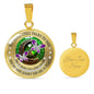 My Mind Still Talks To You Purple Butterflies Celtic Tree Of Life And Moon SP1909041 Luxury Necklace with Back Engraving