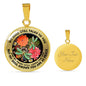 AG2908077 My Mind Still Talks To You Dragonflies Flower Luxury Necklace with Back Engraving