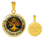 AG0608077 My Mind Still Talks To You Red Cardinals Gold Celtic Knot Tree Of Life And Galaxy Luxury Necklace with Back Engraving
