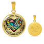 SP0109041 My Mind Still Talks To You Dragonflies Broken Heart Luxury Necklace with Back Engraving