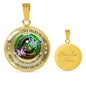 My Mind Still Talks To You Turquoise And Purple Butterflies Celtic Tree Of Life And Moon SP1909040 Luxury Necklace with Back Engraving