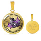 SP0509010 My Mind Still Talks To You Purple Butterflies Broken Heart Luxury Necklace with Back Engraving