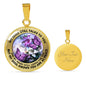 AG2908016 My Mind Still Talks To You Purple Butterflies Flower Luxury Necklace with Back Engraving