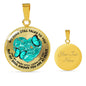 SP0509003 My Mind Still Talks To You Turquoise Butterflies Broken Heart Luxury Necklace with Back Engraving