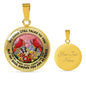 AG2508048 My Mind Still Talks To You Red Cardinals Flower Luxury Necklace with Back Engraving