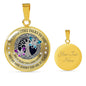 My Mind Still Talks To You Purple And Turquoise Butterflies Celtic Tree Of Life SP1909033 Luxury Necklace with Back Engraving