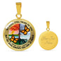 AG2008031 My Mind Still Talks To You Orange Monarch Butterflies Four Seasons Tree Of Life Luxury Necklace with Back Engraving