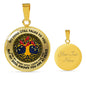 AG0608084 My Mind Still Talks To You Red Cardinals Gold Celtic Knot Tree Of Life Luxury Necklace with Back Engraving