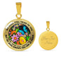 AG2908026 My Mind Still Talks To You Blue Butterflies Flower Luxury Necklace with Back Engraving