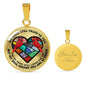 SP0109034 My Mind Still Talks To You Red Cardinals Broken Heart Luxury Necklace with Back Engraving