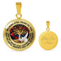TM0107 My Mind Still Talks To You Dove with Orange Butterflies Tree Of Life Luxury Necklace with Back Engraving