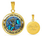 AG2008012 My Mind Still Talks To You Blue Butterflies Tree Of Life Luxury Necklace with Back Engraving