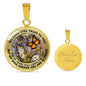 AG2908042 My Mind Still Talks To You Orange Monarch Butterflies Flower Luxury Necklace with Back Engraving