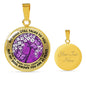 AG2508039 My Mind Still Talks To You Purple Butterflies Flower Luxury Necklace with Back Engraving