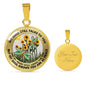 AG2508059 My Mind Still Talks To You Dragonflies Flower Luxury Necklace with Back Engraving