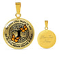AG0608047 My Mind Still Talks To You Orange Monarch Butterflies Black Celtic Knot Tree Of Life Luxury Necklace with Back Engraving