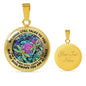 AG2608059 My Mind Still Talks To You Dragonflies Flower Luxury Necklace with Back Engraving