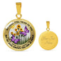 AG2508024 My Mind Still Talks To You Purple Butterflies Flower Luxury Necklace with Back Engraving