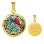 AG2208059 My Mind Still Talks To You Red Cardinals Flower Luxury Necklace with Back Engraving
