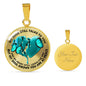 SP0109020 My Mind Still Talks To You Turquoise Butterflies Broken Heart Luxury Necklace with Back Engraving