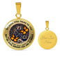 AG1208019 My Mind Still Talks To You Orange Monarch Butterflies Rose Gold Celtic Tree Of Life Luxury Necklace with Back Engraving