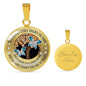 My Mind Still Talks To You Turquoise Butterflies Wood Tree Of Life SP1909026 Luxury Necklace with Back Engraving