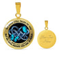 SP0509017 My Mind Still Talks To You Blue Butterflies Broken Heart Luxury Necklace with Back Engraving