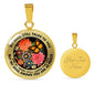 AG2908036 My Mind Still Talks To You Orange Monarch Butterflies Flower Luxury Necklace with Back Engraving