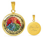 AG2408055 My Mind Still Talks To You Red Cardinals Four Seasons Flower Luxury Necklace with Back Engraving