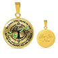AG0608102 My Mind Still Talks To You Golden Dragonflies Black Celtic Knot Tree Of Life Luxury Necklace with Back Engraving