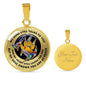 JL1807001 My Mind Still Talks To You Hummingbirds Golden Paws And American Claw Luxury Necklace with Back Engraving