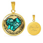 SP0109032 My Mind Still Talks To You Turquoise Butterflies Broken Heart Luxury Necklace with Back Engraving