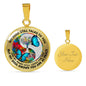 AG2108011 My Mind Still Talks To You Blue Butterflies Yin Yang Tree Of Life Luxury Necklace with Back Engraving