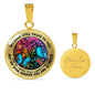 AG2408023 My Mind Still Talks To You Blue Butterflies Flower Luxury Necklace with Back Engraving