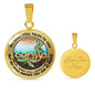 AG2508056 My Mind Still Talks To You Dragonflies Flower Luxury Necklace with Back Engraving