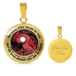 AG2208052 My Mind Still Talks To You Red Cradinals Tree Of Life Meditation Luxury Necklace with Back Engraving