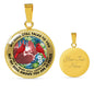 AG2408052 My Mind Still Talks To You Red Cardinals Flower Luxury Necklace with Back Engraving