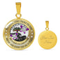 My Mind Still Talks To You Purple Butterflies Chakra Tree Of Life SP1909019 Luxury Necklace with Back Engraving